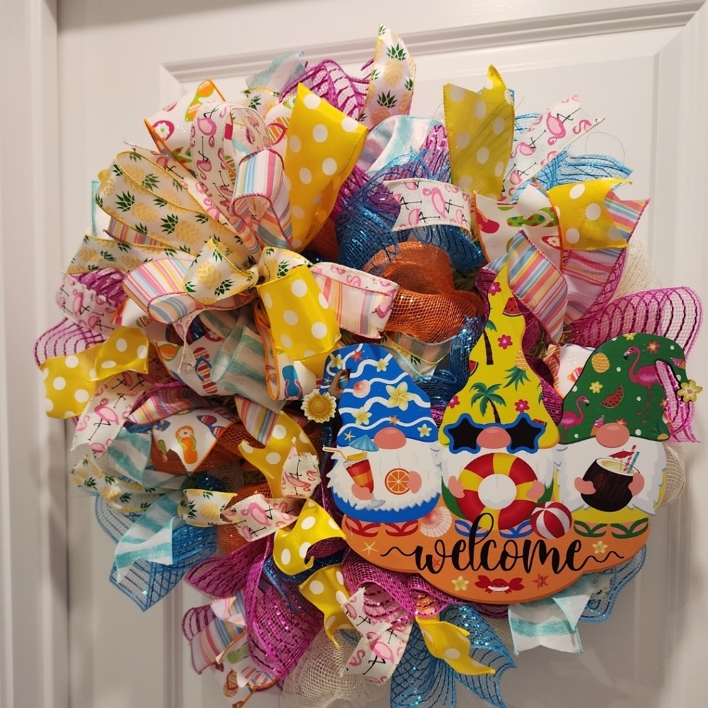 Summer time Gnomes Wreath